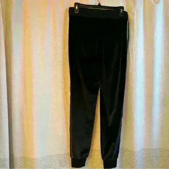 HUDSON Los Angeles Black Velvet Gold Striped Joggers Size small - Picture 6 of 10
